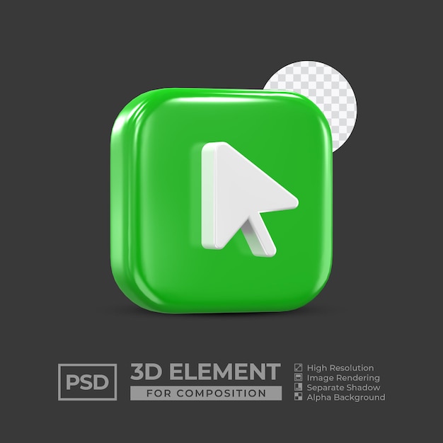 構成プレミアムpsdのための3dアイコン要素ソーシャルメディア