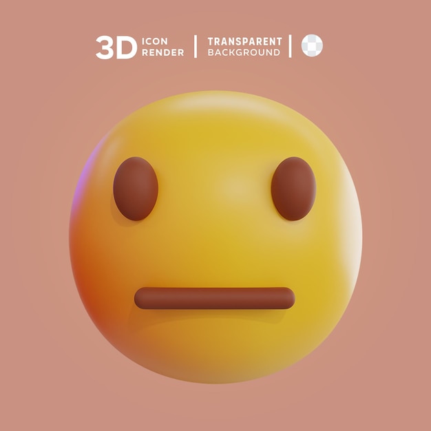 PSD iconica 3d emoticon abbastanza illustrazione