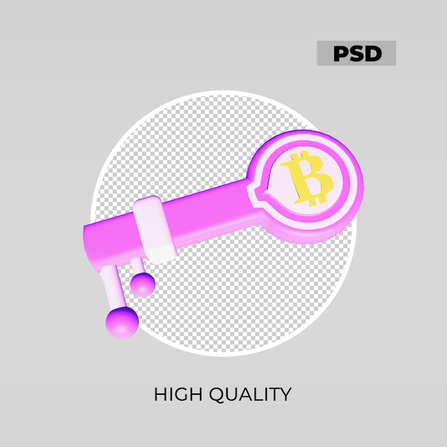 PSD 3d icon encryption key look 4