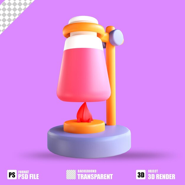 PSD 3d icon erlenmeyer 2 for education