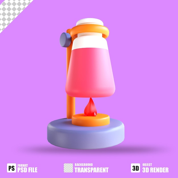 PSD 3d icon erlenmeyer for education
