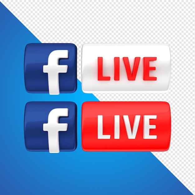 Icona 3d per facebook live