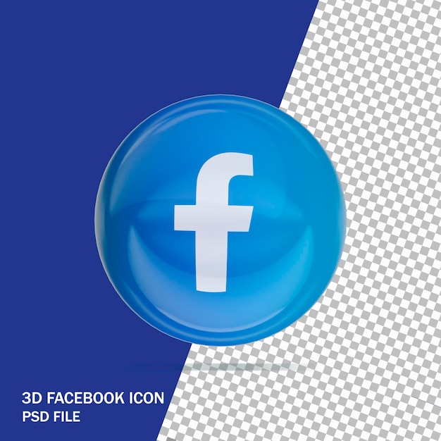 3d icon facebook