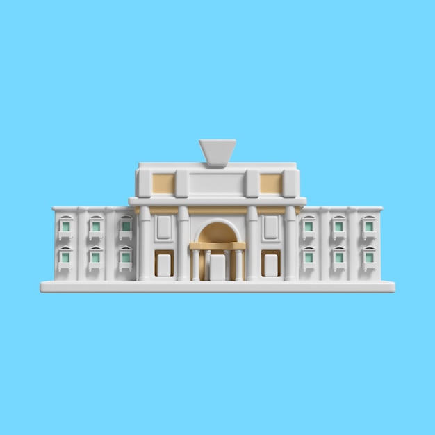 PSD 3d icon for famous city landmark