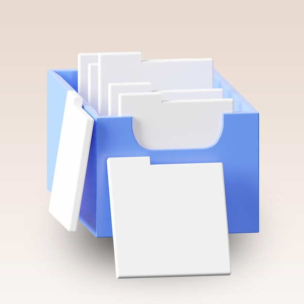 3d icon or file storage object