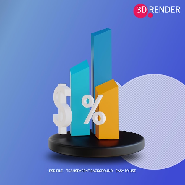 3d icona finanziaria