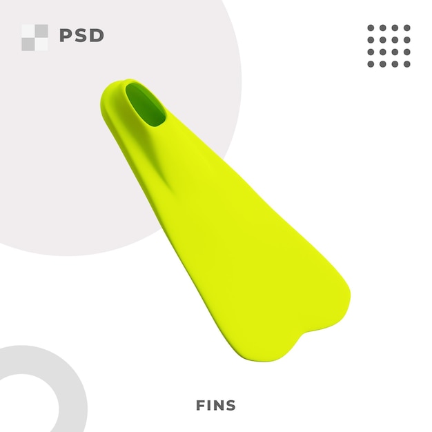 3d icon of fins