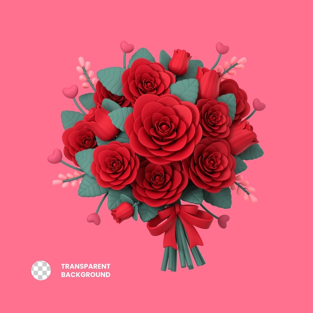 3d icon flower bouquet