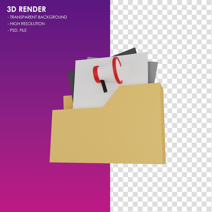 PSD 3d icon folder