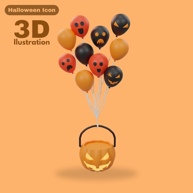 PSD ハロウィーンの 3d アイコン