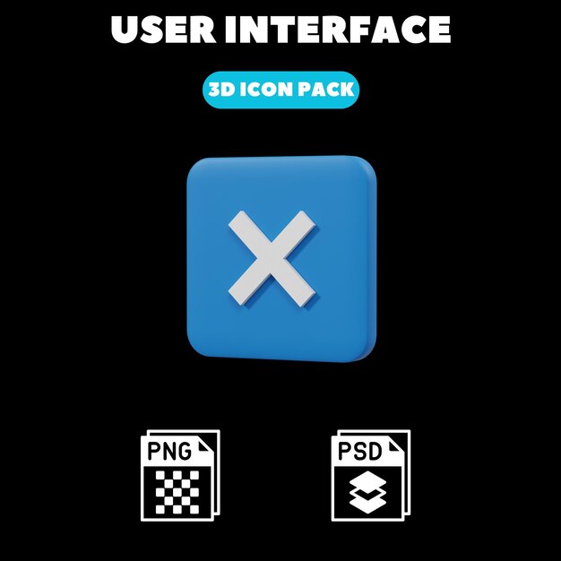 PSD ユーザーインターフェースの3dアイコン