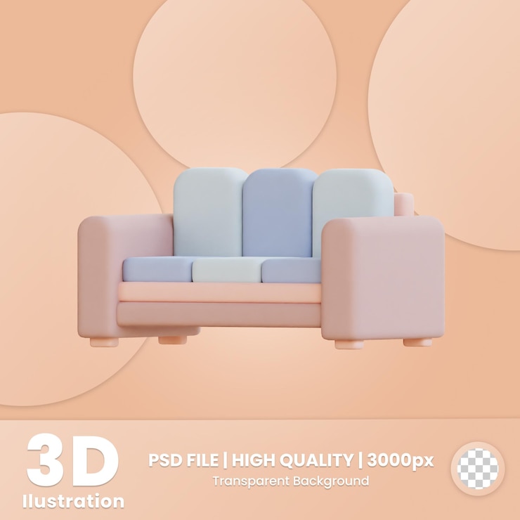 PSD 3d 아이콘 가구