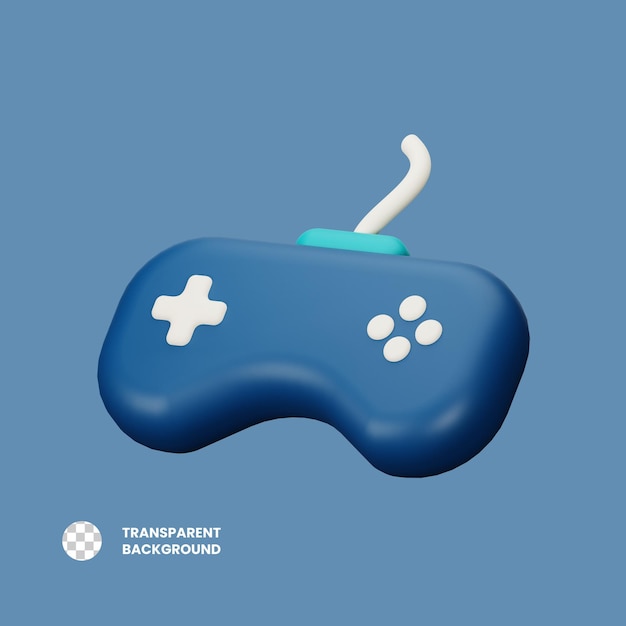 3d icon gamepad isolated on the transparent background