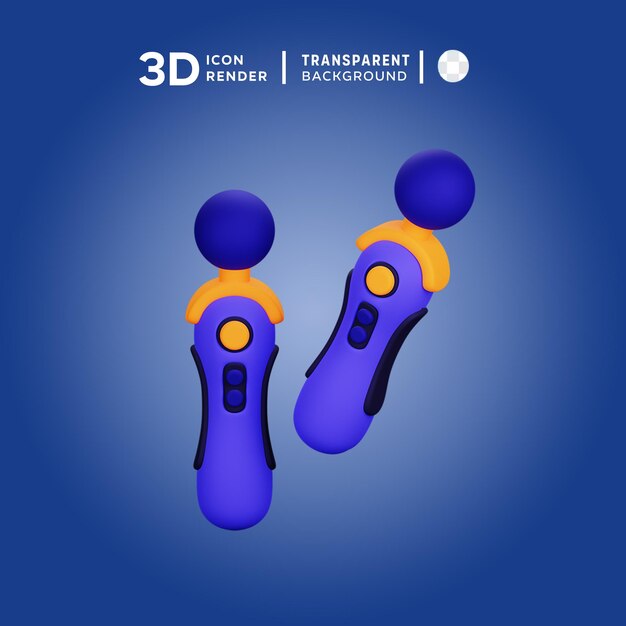 PSD 3d-икона игровой панели vr иллюстрация