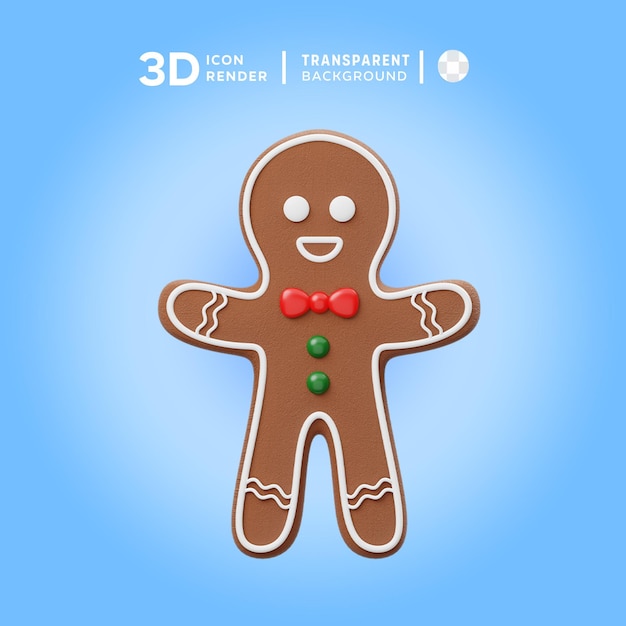 PSD 3d icon gingerbread illustration