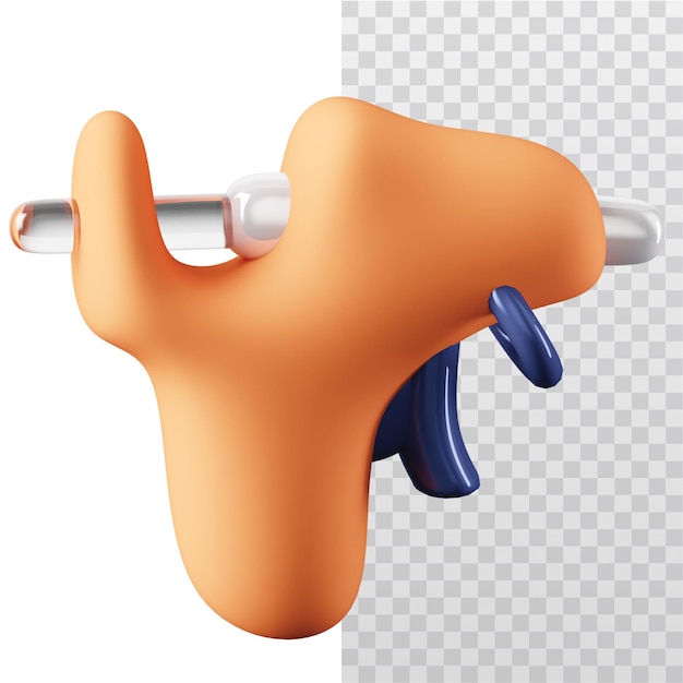 3d icon glue gun illustration