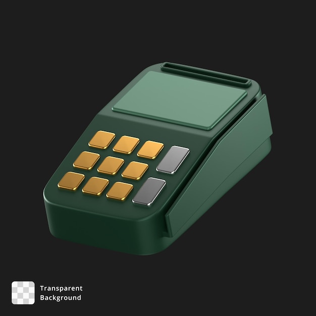 3d значок зеленого pos-автомата
