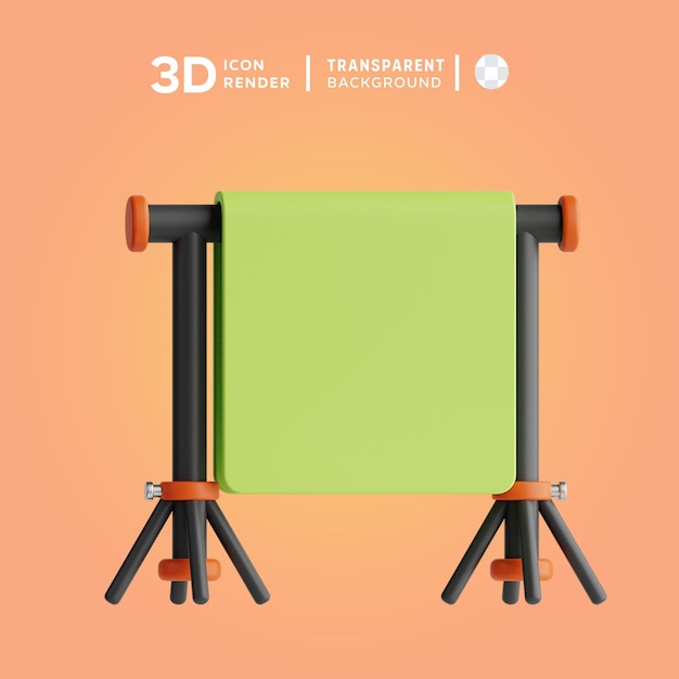 Illustrazione della schermata verde dell'icona 3d