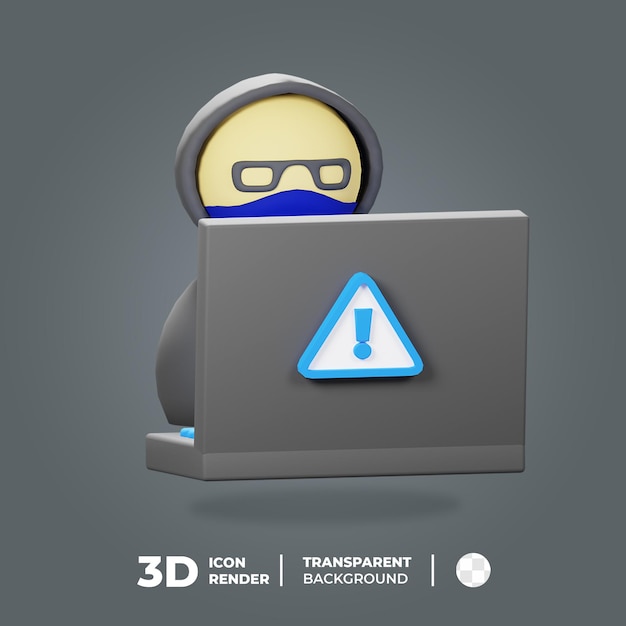 PSD 3d icon hacker