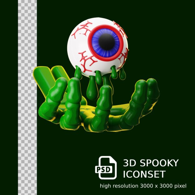 PSD 3d アイコン ハロウィーン テーマ