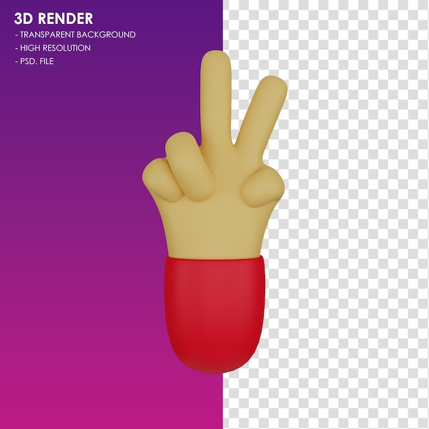 3d icon hand gesture