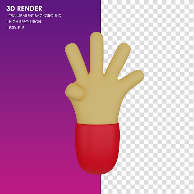 3d icon hand gesture