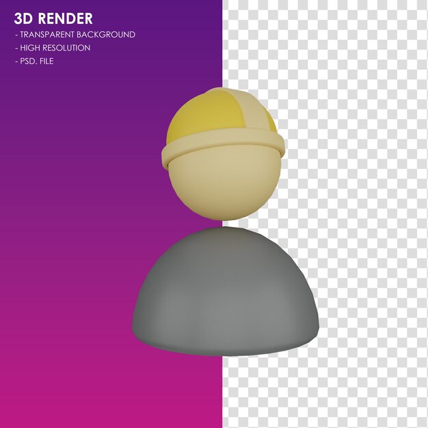 3d icon head avatar