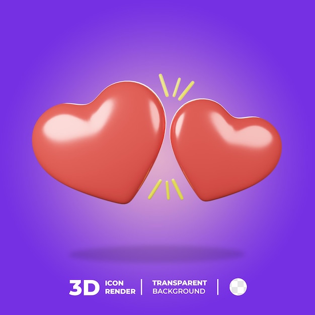 PSD 3d значок сердца