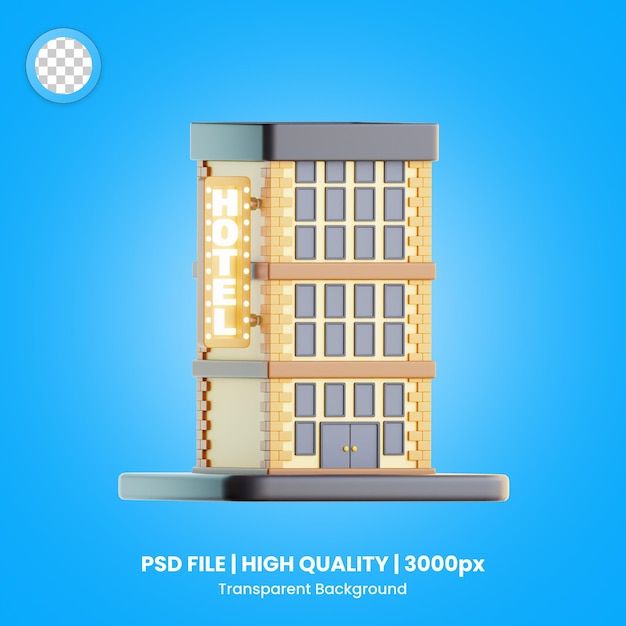 PSD 3d icon hotel sleutel