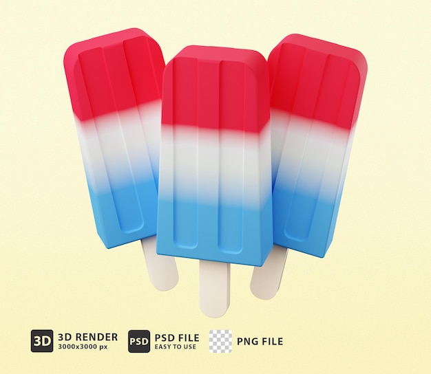 PSD 3d icon ice cream