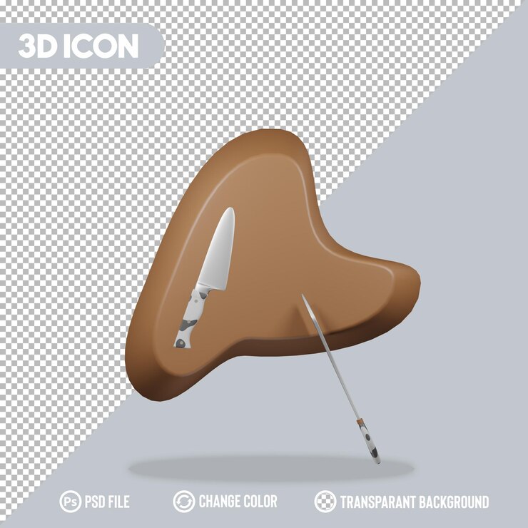 PSD 3d icon нож idul adha machete