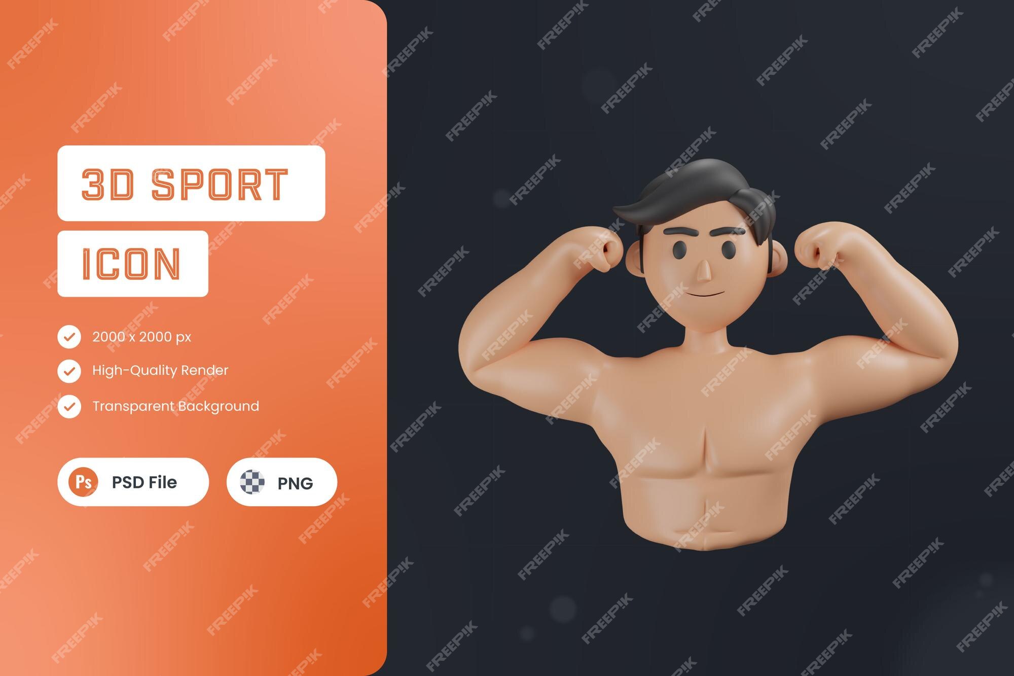 muscle 3d rendering icon illustration 28857252 PNG