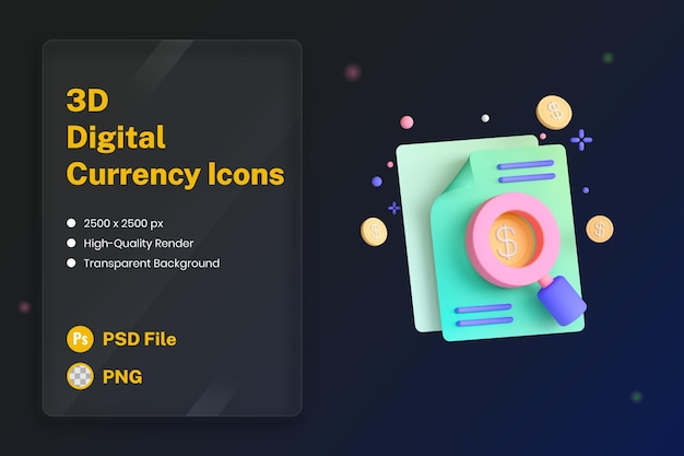 3d icon illustration financial control data analytics