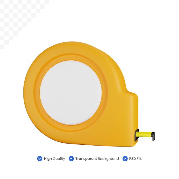 3d icon illustration measuring tape