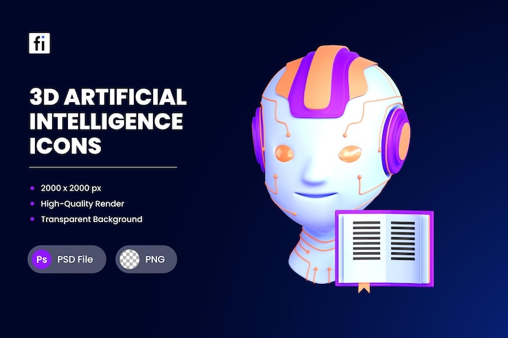 PSD 3d icon illustration supervised learning