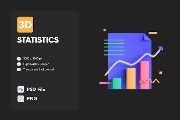 3d icone illustrazioni statistiche analisi analisi