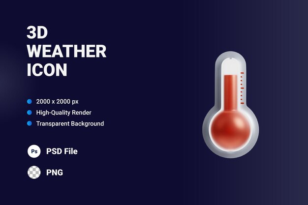 Illustrazioni di icone 3d temperatura aria celsius