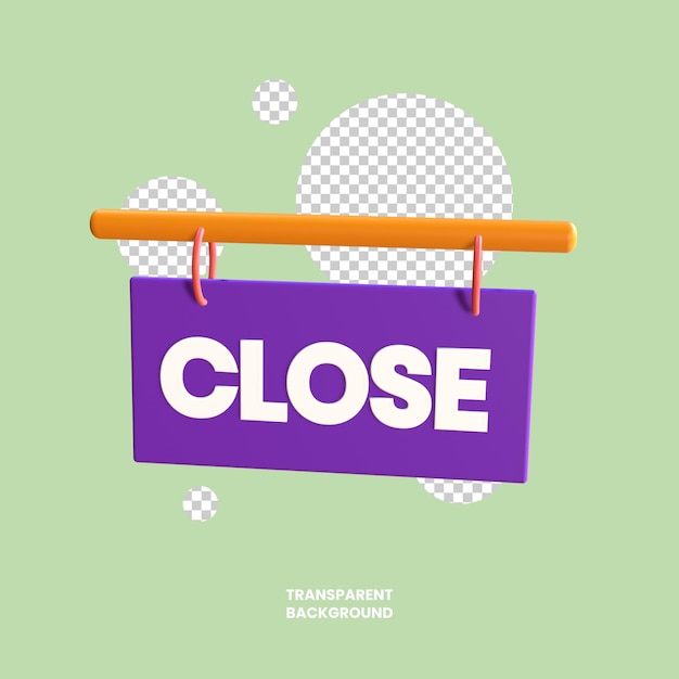 PSD 3d icon ilustration close