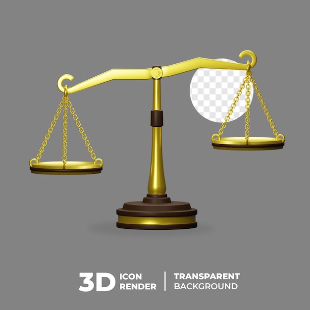 PSD 3d icon injustice law scale