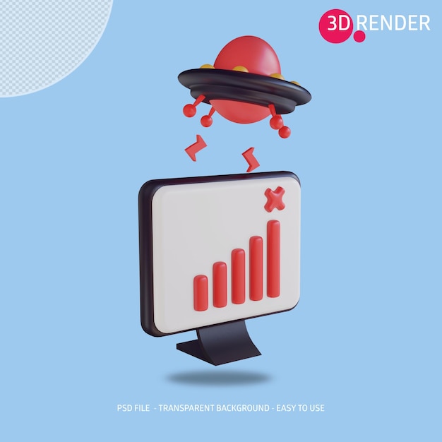 3d icon internet troubleshoot