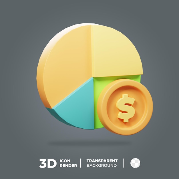 Diagramma di investimento dell'icona 3d