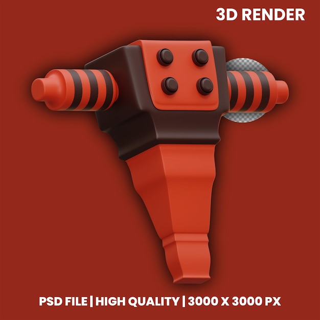 3D Icon Jack Hammer