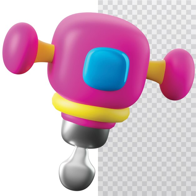 3D Icon Jackhammer illustratie