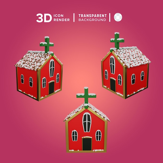 PSD 3d icon kerkset illustratie