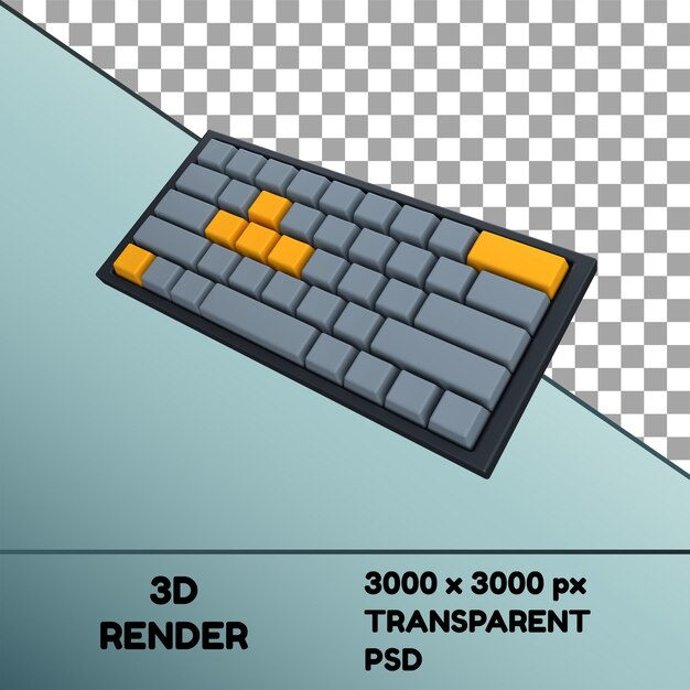 3d icon keyboard object