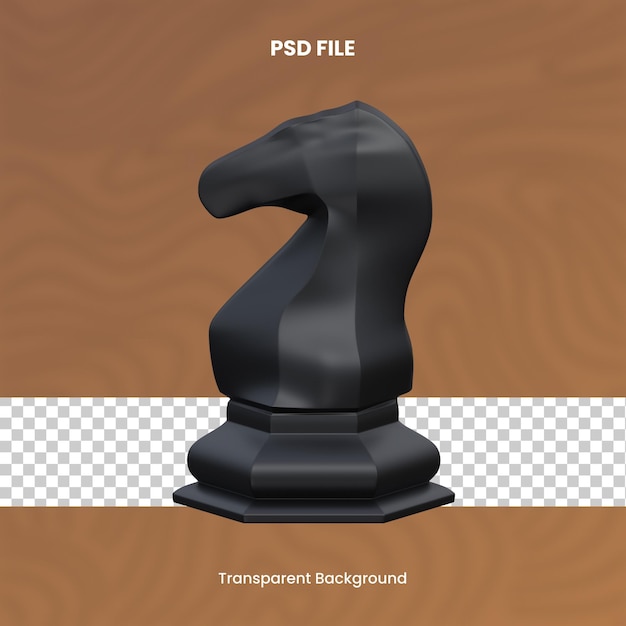 3d icon of knight chess piece
