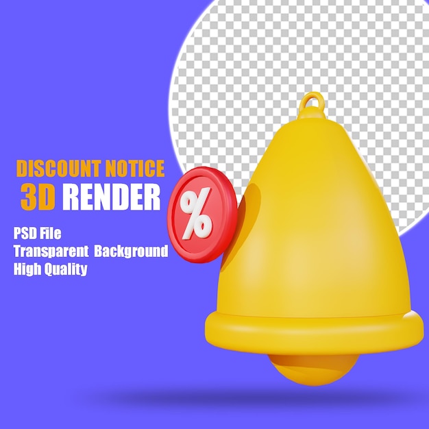 3d icon korting kennisgeving verkoop