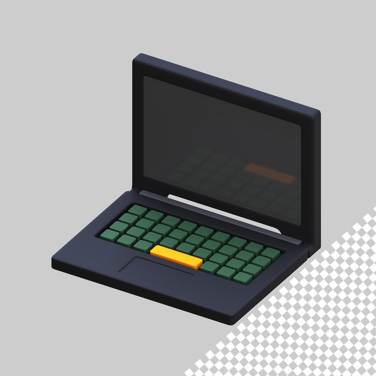 PSD 3d icon laptop