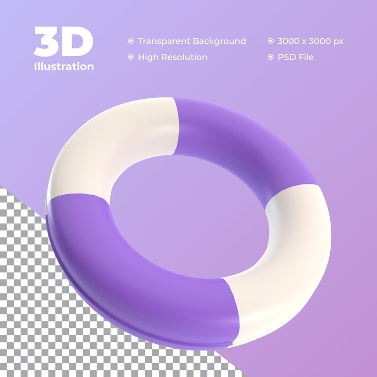 3d значок lifebouy