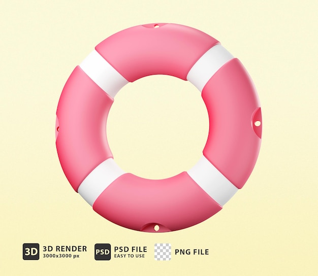 3d icon lifebuoy ring